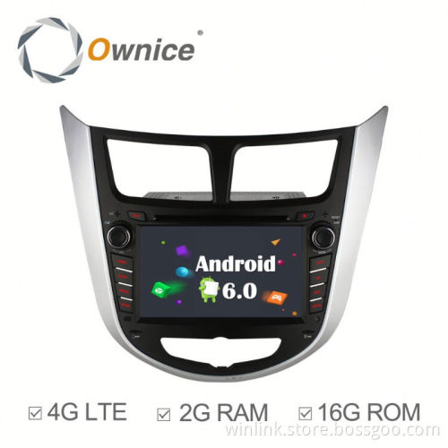 Android 6.0 C500 Quad core car multimedia player for Hyundai Verna Solaris Built in 4G LTE 2G ROM Support DAB TPMS Mirror